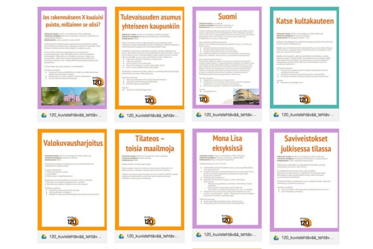 120-kuvistehtävää – juhlavuoden ensimmäiset tehtävät julkaistu!